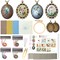 4 Packs Embroidery Necklace Kits, Embroidery Pendant Kit Mini Cross Stitch Kit with 4 Hoops, Necklace, Pendant, Stamped Pattern Cloth, Instructions, etc., Embroidery Kits for Adults